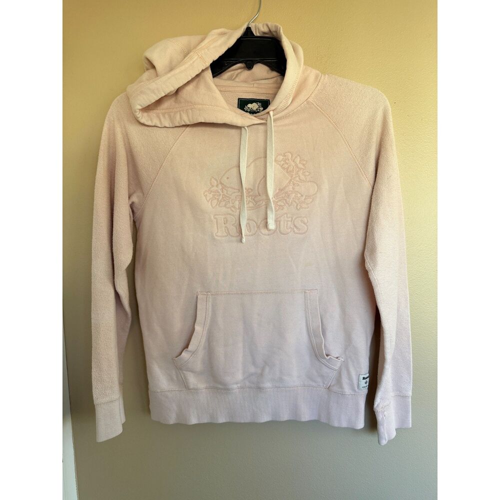 Roots Canada Tonal Logo Kanga Hoodie Light Pink Small